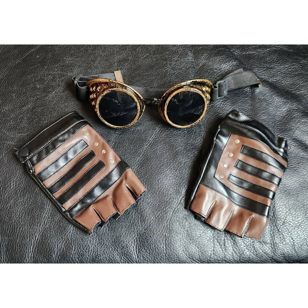 Spirit Halloween Steampunk goggles and gloves
